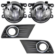 DURAFORCE Right+Left Fog Light W/Cover & Chrome Trim For Honda Pilot 2012 2013 2014 2015