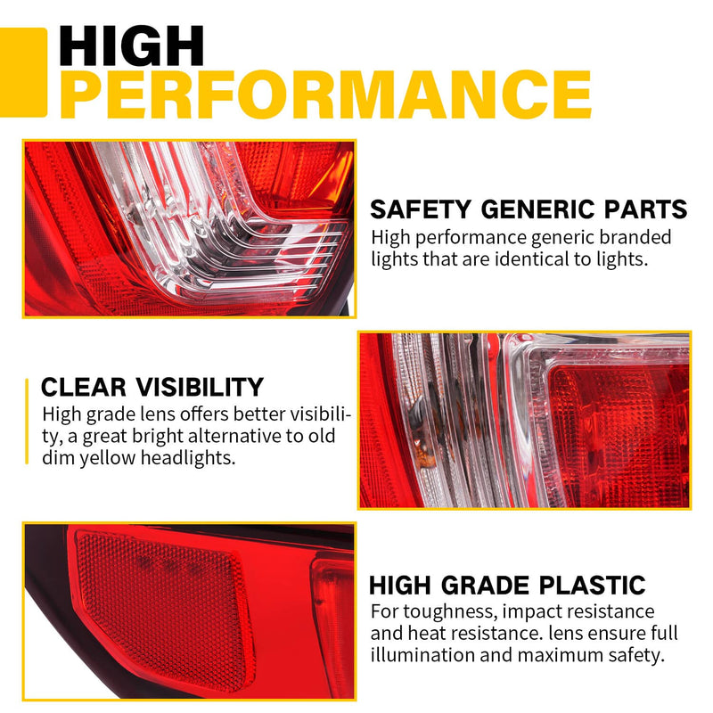 DURAFORCE LED Tail Light Brake Lamp Driver Left Side for Ford Explorer 2016-2019