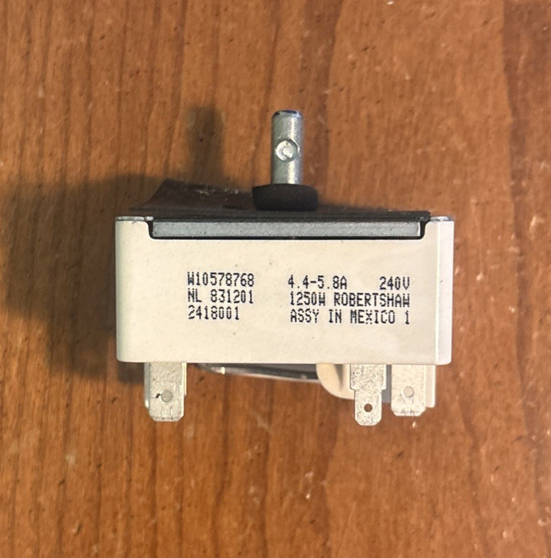 W10578768 W10911303 Range Surface Element Control Switch for Whirlpool