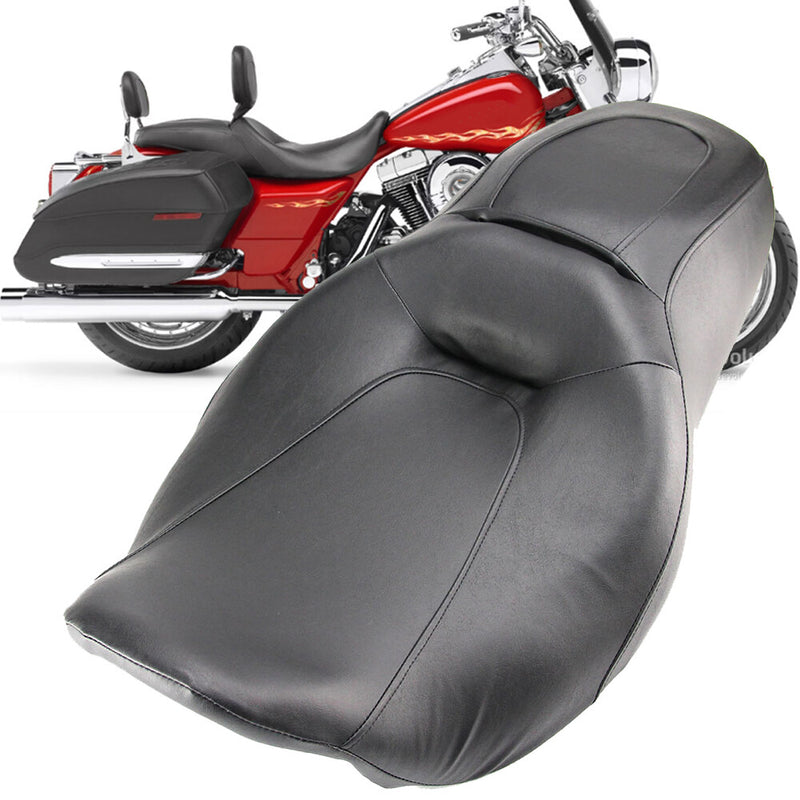 Driver Passenger Black Seat for Harley Touring Road King Street Glide 08+