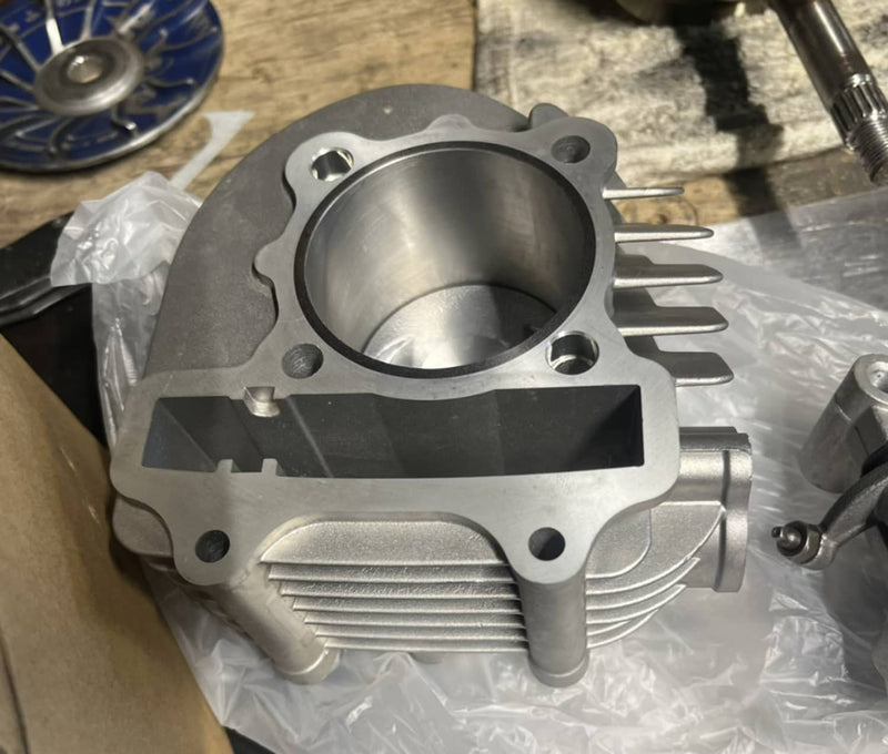 GY6 150cc 57.4mm Big Bore Kit Cylinder Head Piston Gasket Set QMJ157