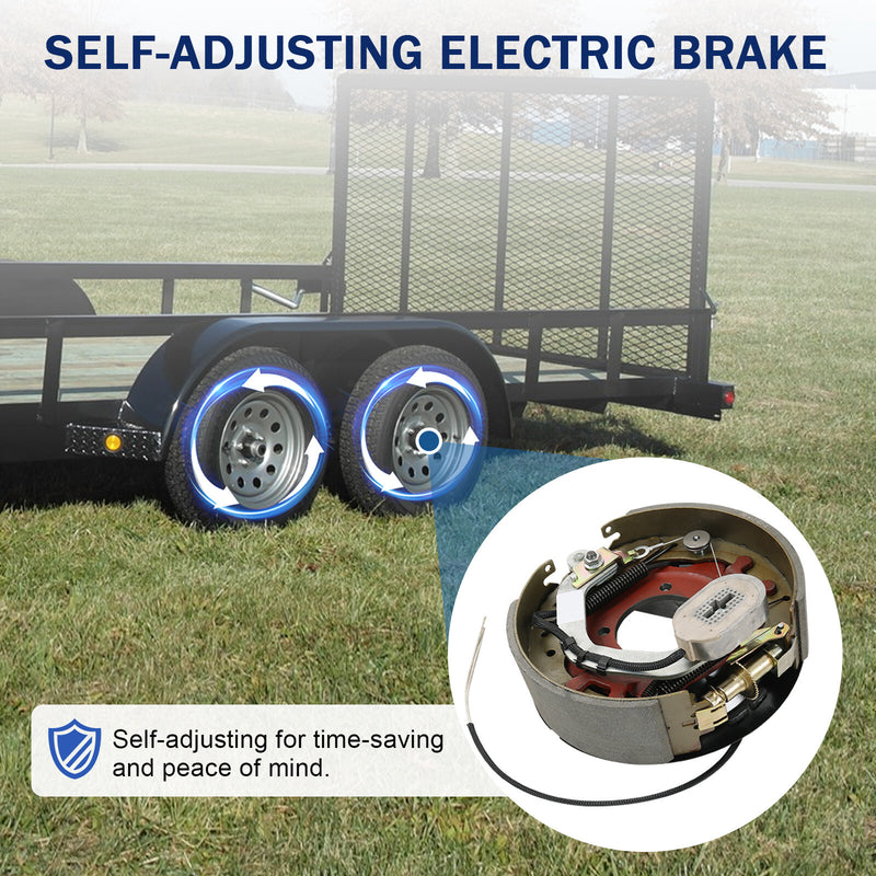 Electric Trailer Backing Plate Brake 12-1/4 x 3-3/8 for Dexter 8K Axle Set