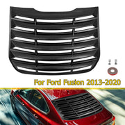 DURAFORCE Rear Window Louver Sun Shade Cover for Ford Fusion 2013-2020 Matte Black Tape