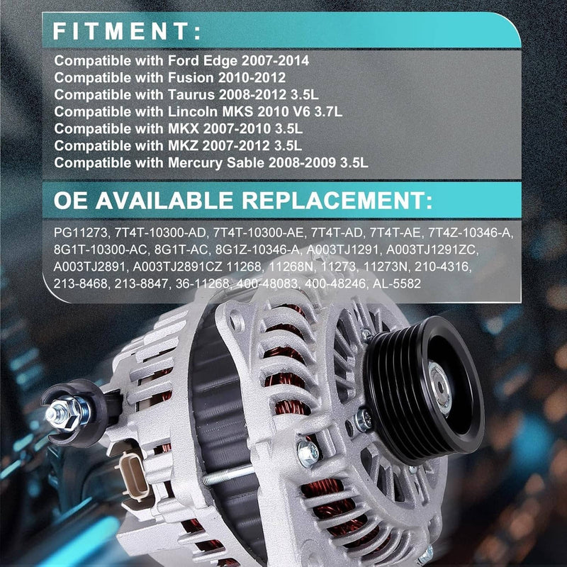 Alternator for Ford Edge 2007-2014 Taurus 2008-2012 Lincoln MKZ 3.5L