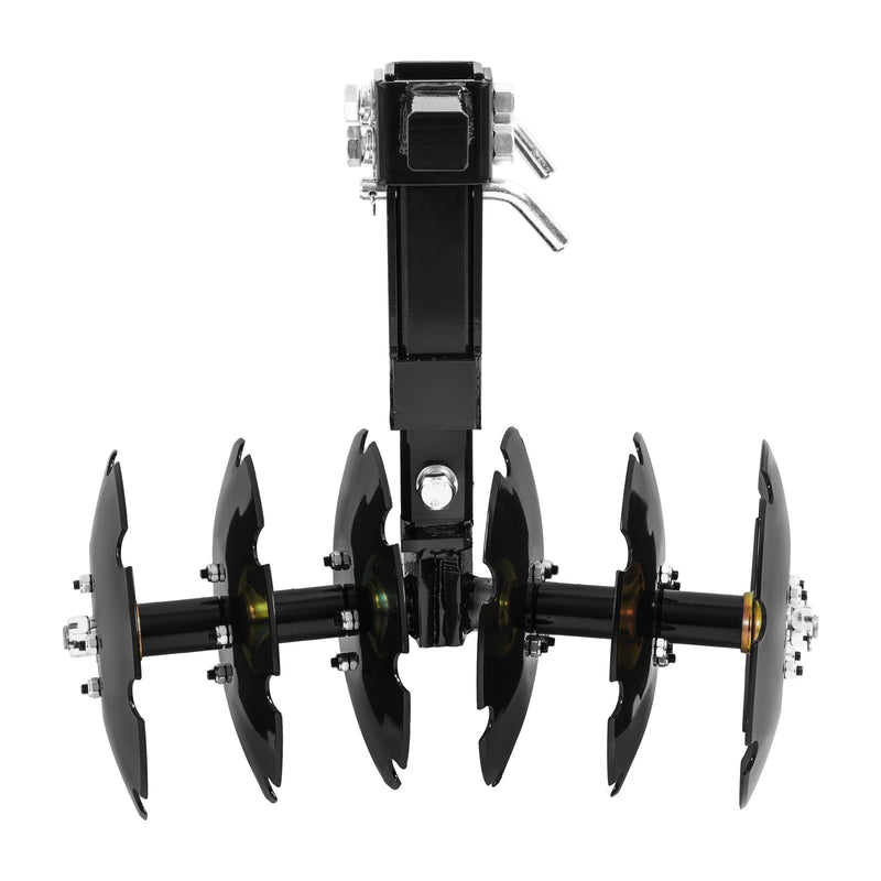 20" Notched Disc Harrow Plow for ATV UTV w/ 6 x Concave 2" Receiver