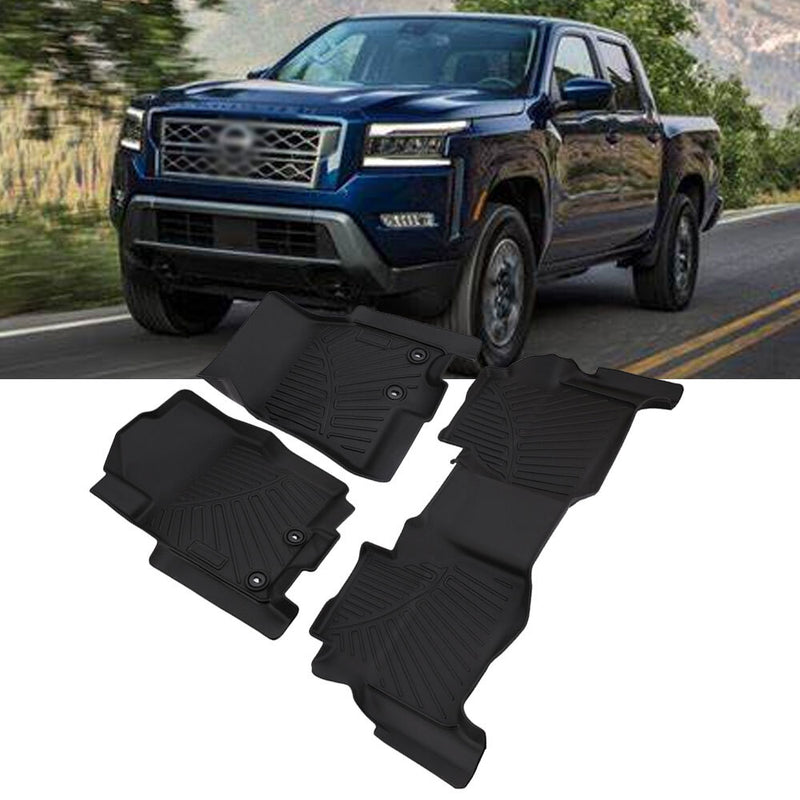 All Weather 3D TPE Floor Mats Liners for Nissan Frontier Crew Cab 2022-2024