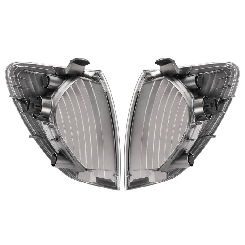 DURAFORCE Front Corner Lights Clear With Bulbs for Toyota Land Cruiser 1998-2004 Pair