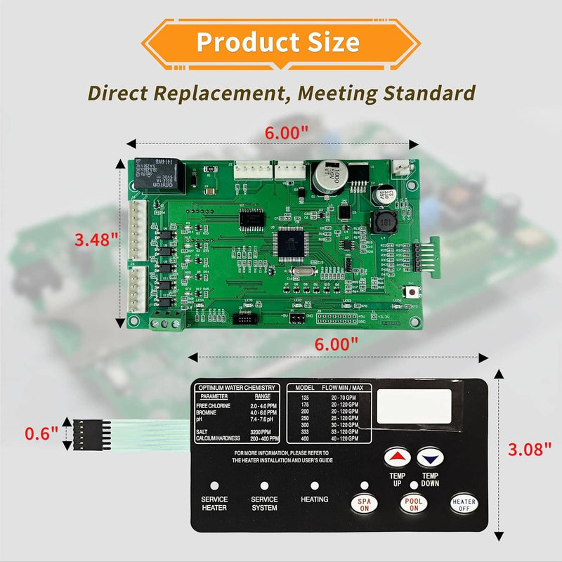 472610Z Control Board Kit with Switch Pad for Pentair Master Temp 400 42002-0007