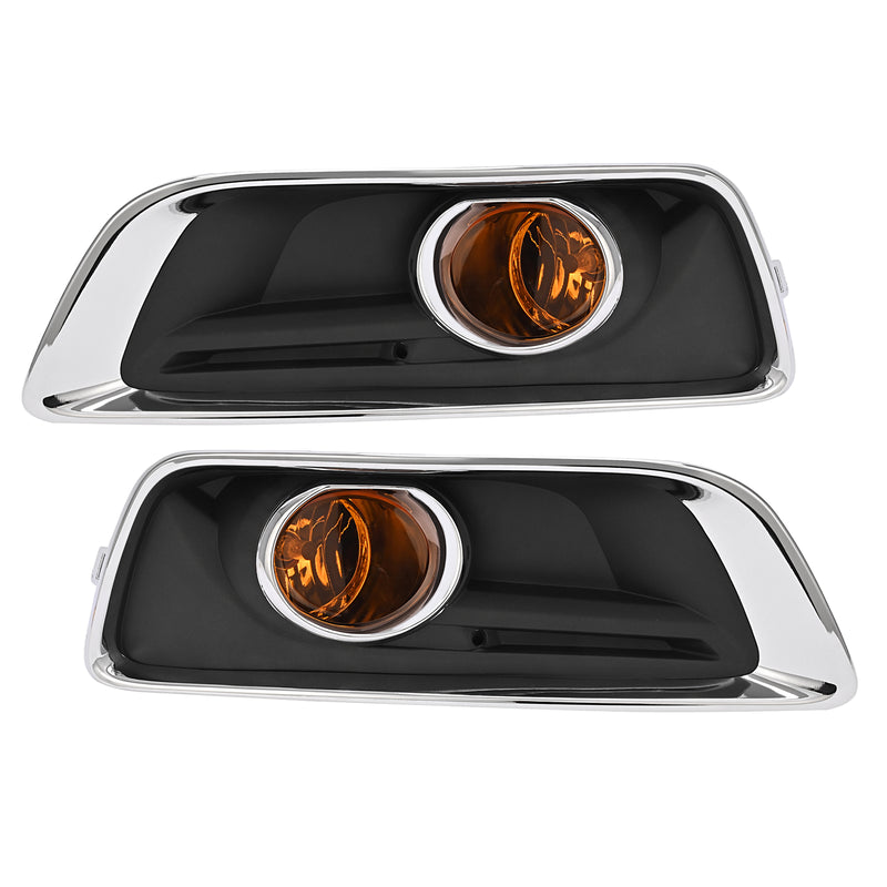 Front Bumper Fog Light Lamp Bezel Chrome Trim for Chevy Malibu 2013-2015 Set
