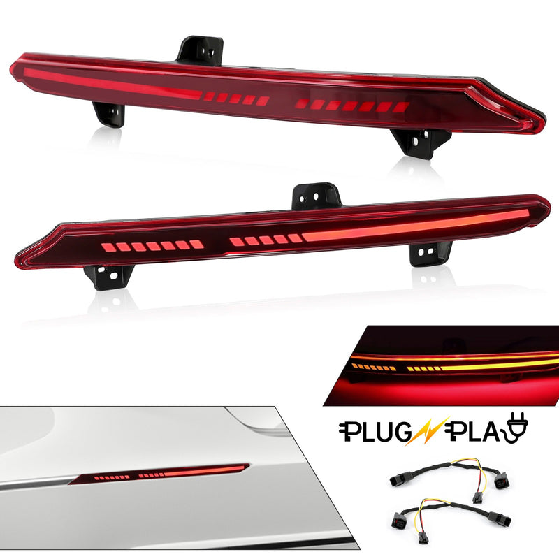 Rear Bumper Lamp Red LED Reflector Tail Light for Honda Accord 2018 2019-2022