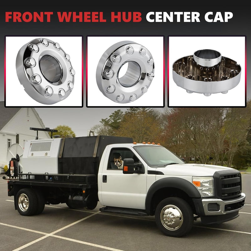 2Pcs Dually 10 Lug Wheel Center Hub Caps for Ford F450 F550 Super Duty 2005-2017