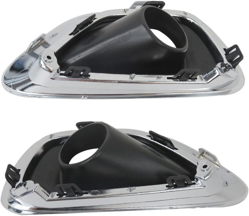 1 Pair Fog Light Lamp Bezel Bumper Trim Cover for Jeep Grand Cherokee 2014-16