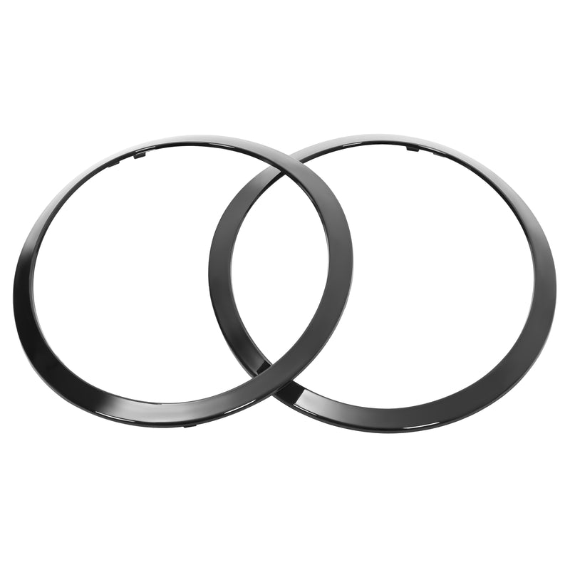 Black Headlight Trims Ring Bezels Cover for Mini Cooper R55 R56 2007-2015 Pair