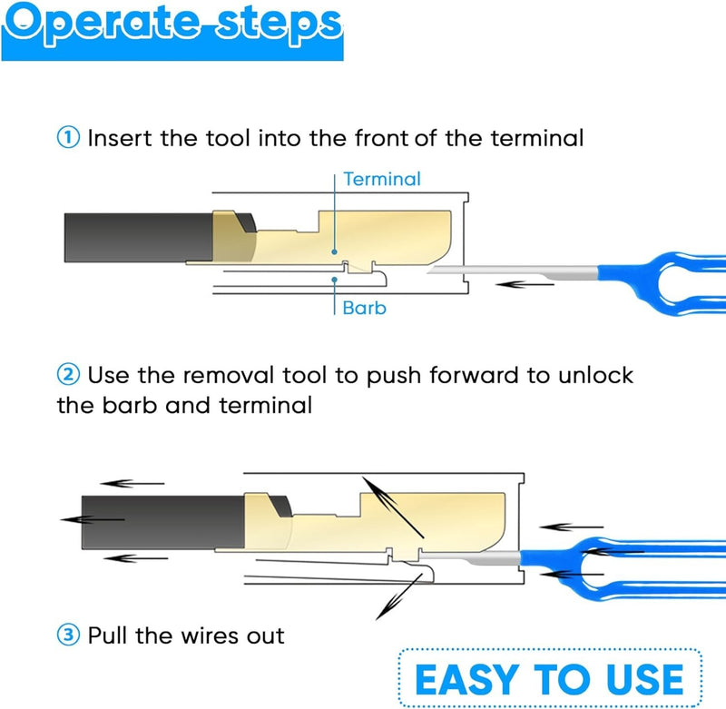 41x Pin Extractor Terminal Ejector Connector Removal Tool with Protective Bag