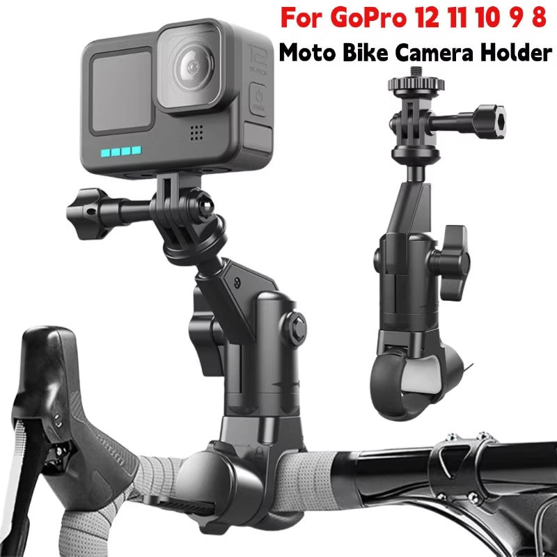 Motorcycle Bike Handlebar Mount for Insta360 X4 X3 GoPro Hero 13 Camera Holder