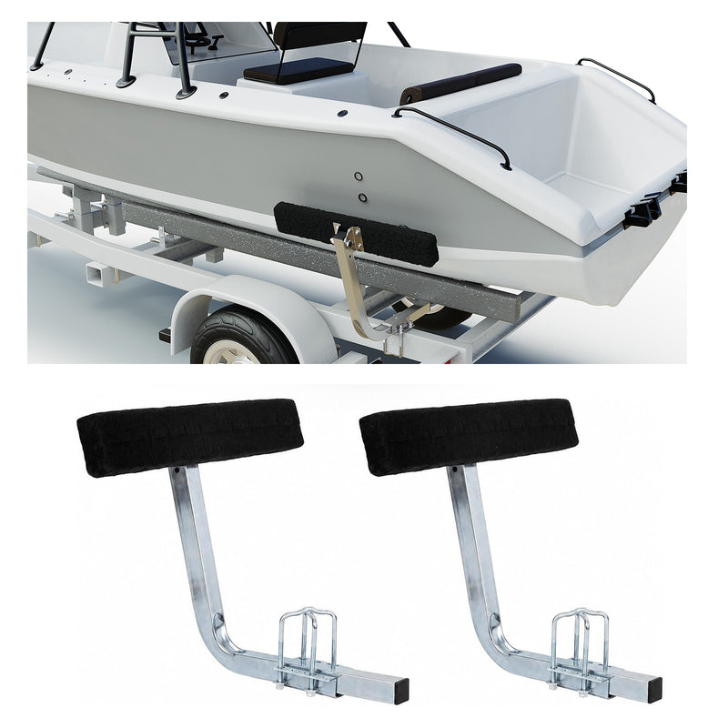 Boat Trailer Bunk Board Guide-On 75 Degree 24 Inch Carpeted Guides W/Hardware 2