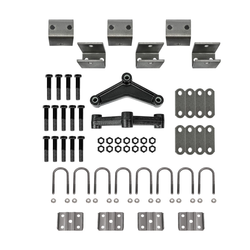 Tandem Trailer Axle Suspension Kit U-bolt Hanger 4 Leaf Springs Equalizer