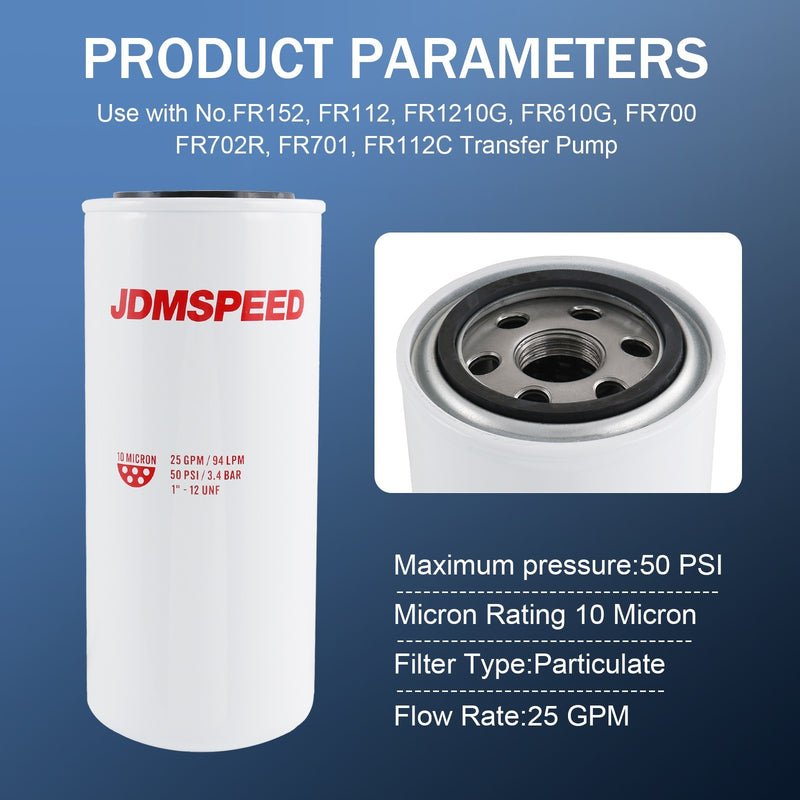 F1810PM0 Fuel Filter 18 GPM 50PSI 10 Micron Spin On Particulate for Fill-Rite
