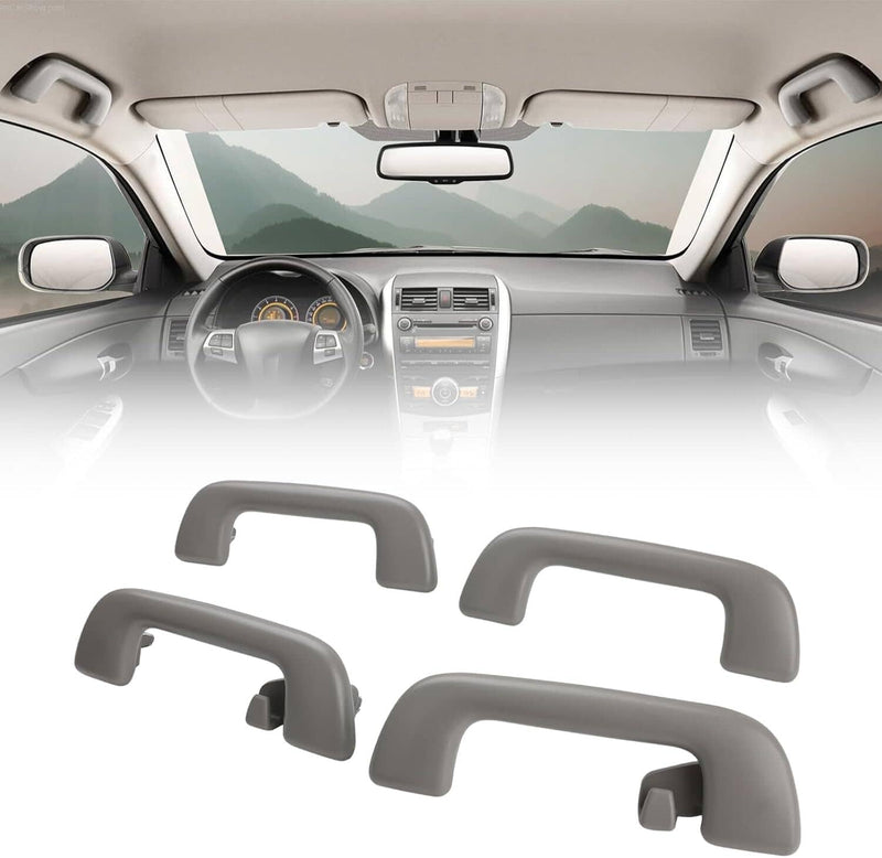 4Pcs Gray Inner Roof Ceiling Pull Handle Grab for Toyota 2006-2017 Front Rear