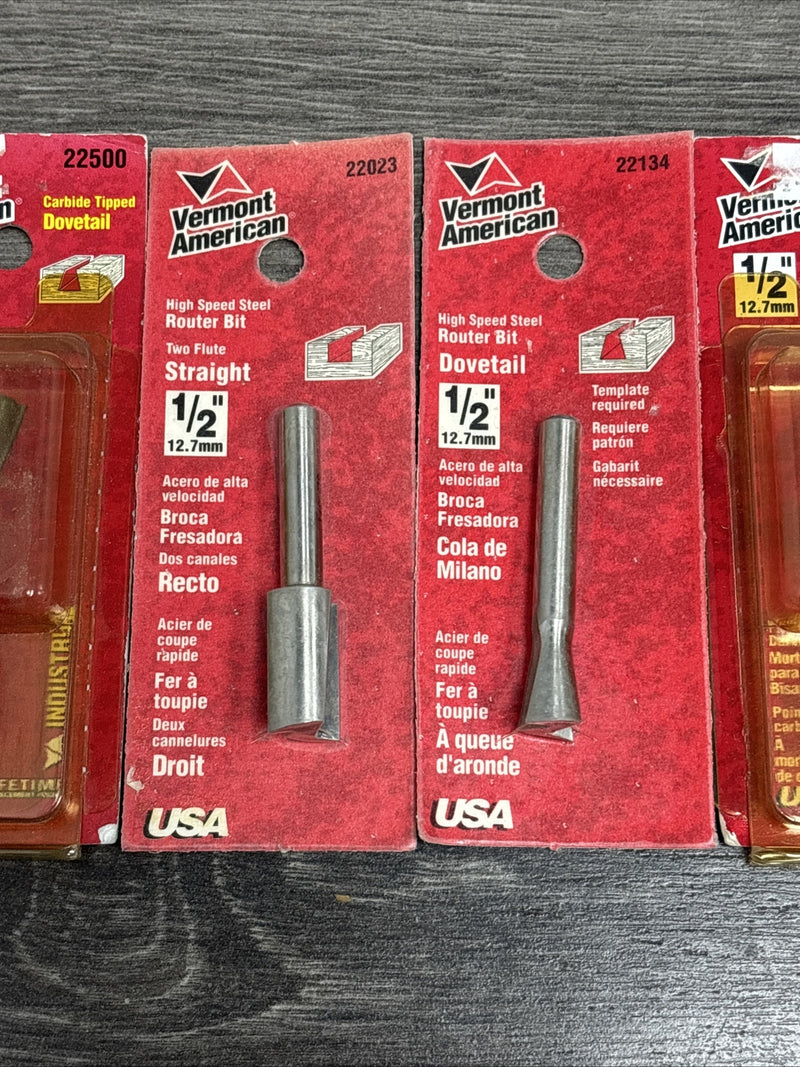 Vermont American 1/2 Inch Shank Router Bit Set 7 Piece