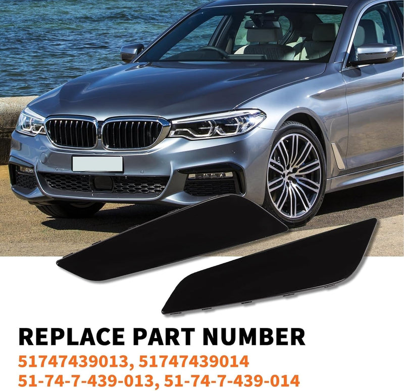Black Left Right Fender Panel Air Vent Cover for BMW G30 5 Series 2017-2023
