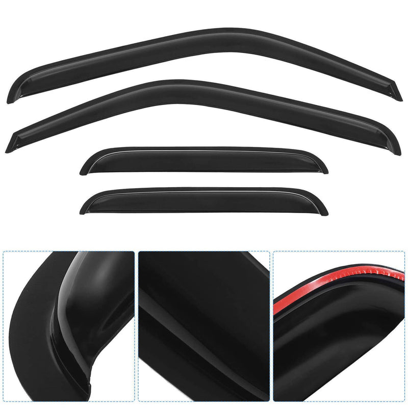 Window Visors Rain Sun Guard for 99-06 Chevy Silverado GMC Sierra Extended Cab
