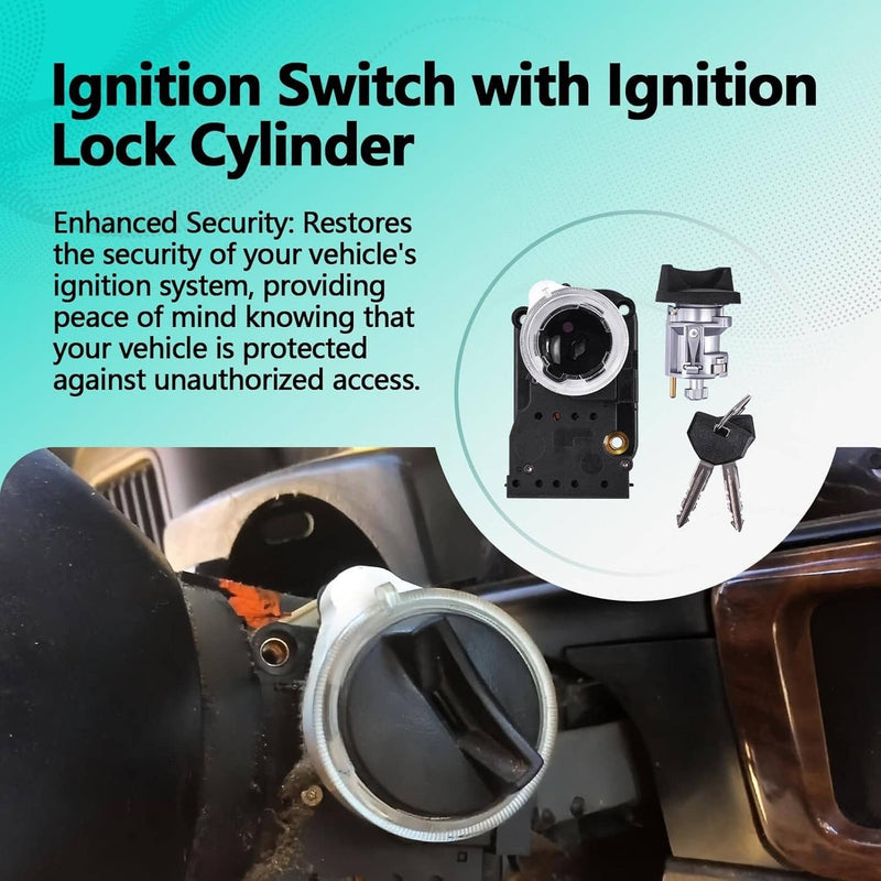 Ignition Switch Lock Cylinder Assembly with 2 Keys for Dodge Ram 1500 2500 1994-