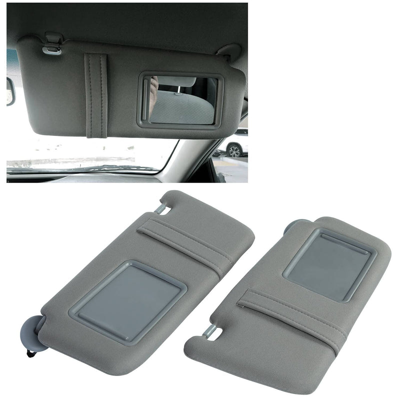 DURAFORCE Sun Visor Left & Right Side With Sunroof Gray for Toyota Camry 2007-2011 Pair