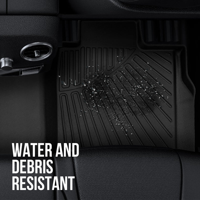 All-Weather Floor Mats Liners for Toyota Tundra CrewMax Cab 2022-2024 Waterproof