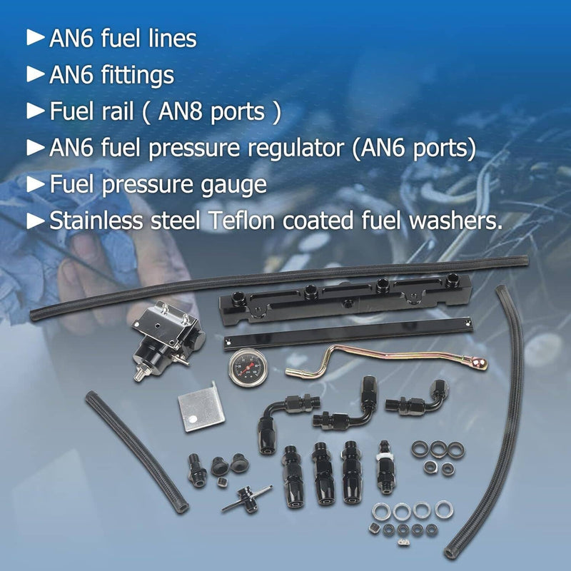 K20 K24 Tucked Fuel Line System Kit for K-Series K-Swaps DC2 EG EK Integra Civic