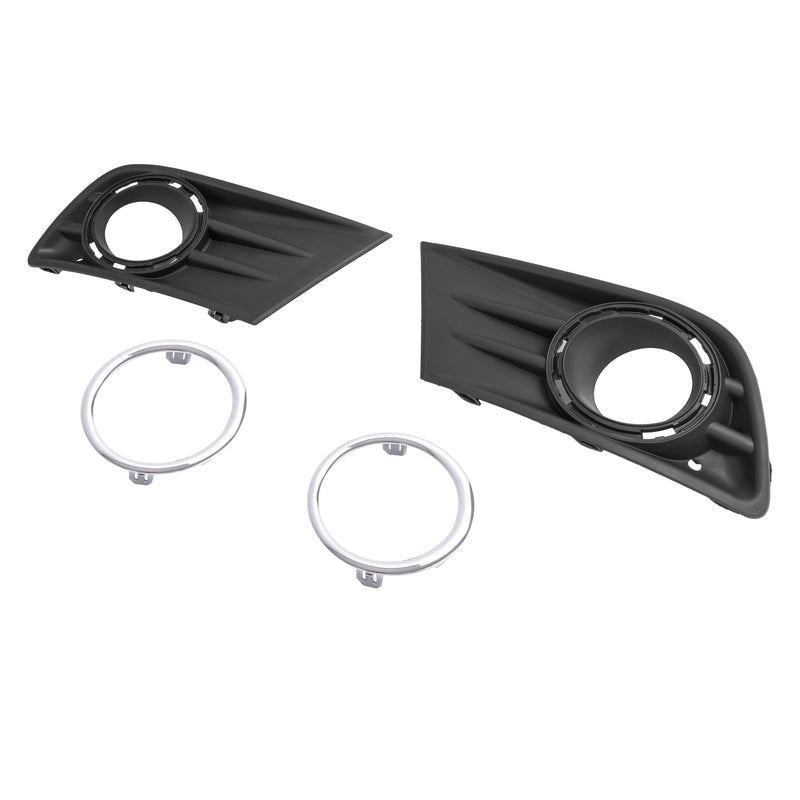 Left Right Fog Light Cover Bezel With Chrome Ring Trim for Honda Pilot 2012-2015