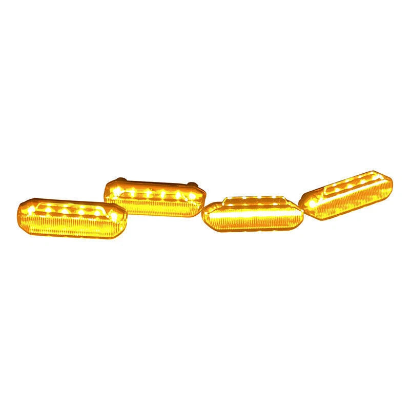 DURAFORCE ZZ2V00966 4PCS LED Amber Grill Marker Light Kit for 2019-2022 for Toyota RAV4