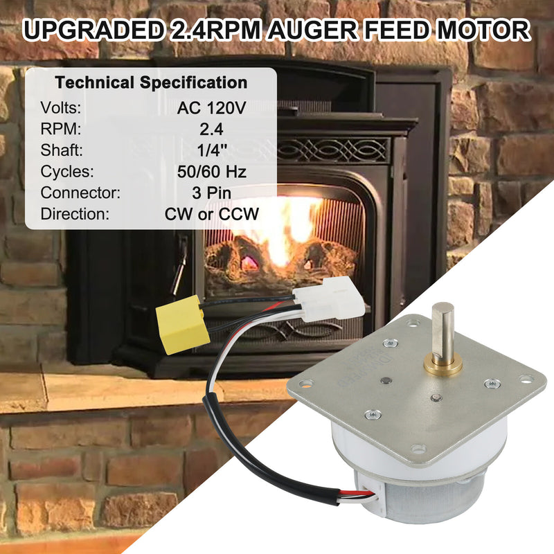 Auger Feed Motor for Quadrafire 1200 Castile Trekker 4421 Santa Fe Contour E2