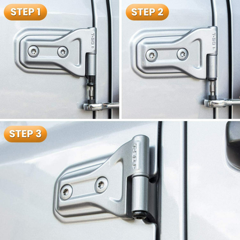 Door Hinge Nuts for Jeep Wrangler JK JL Sports Sahara Freedom Rubicon 2007-2020