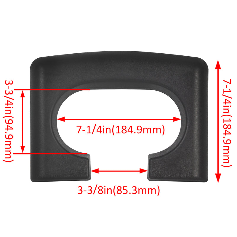 Center Console Cup Holder Armrest Cover Pad Trim for Ford F150 2004-2014 Black