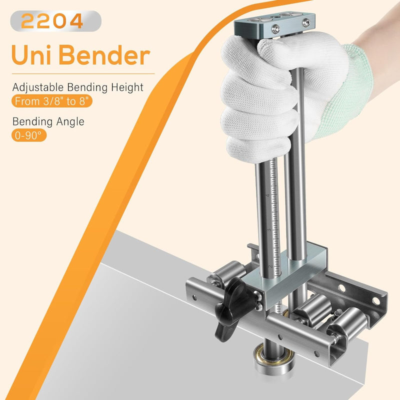2204 Uni Bender Metal Bending Tool Adjustable Bend Height From 3/8" to 8" 0-90°