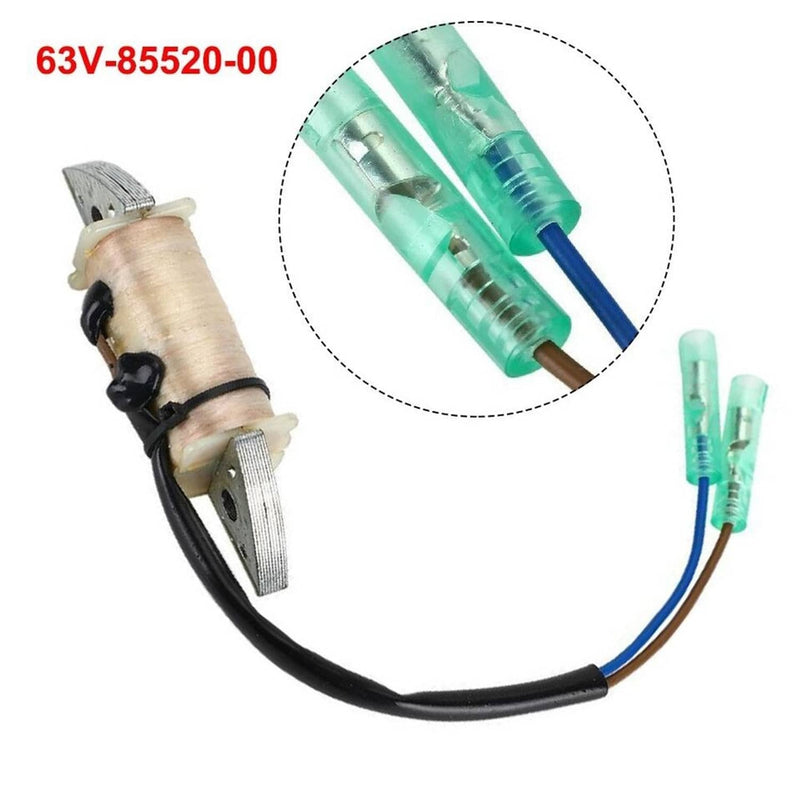DURAFORCE 63V-85520-00 Charge Coil for Yamaha Outboard Engine 9.9HP 15HP 2 Stroke 18-5183