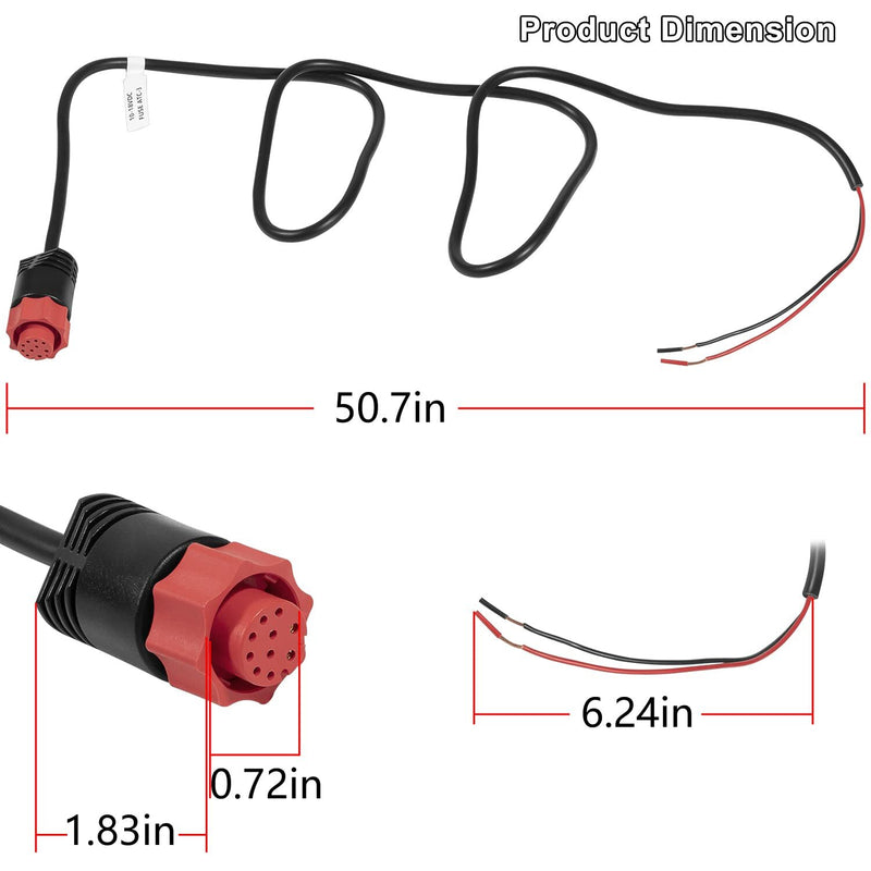 000-14041-001 Power Cable 3 Foot 2-Wire for Lowrance HDS Elite Hook