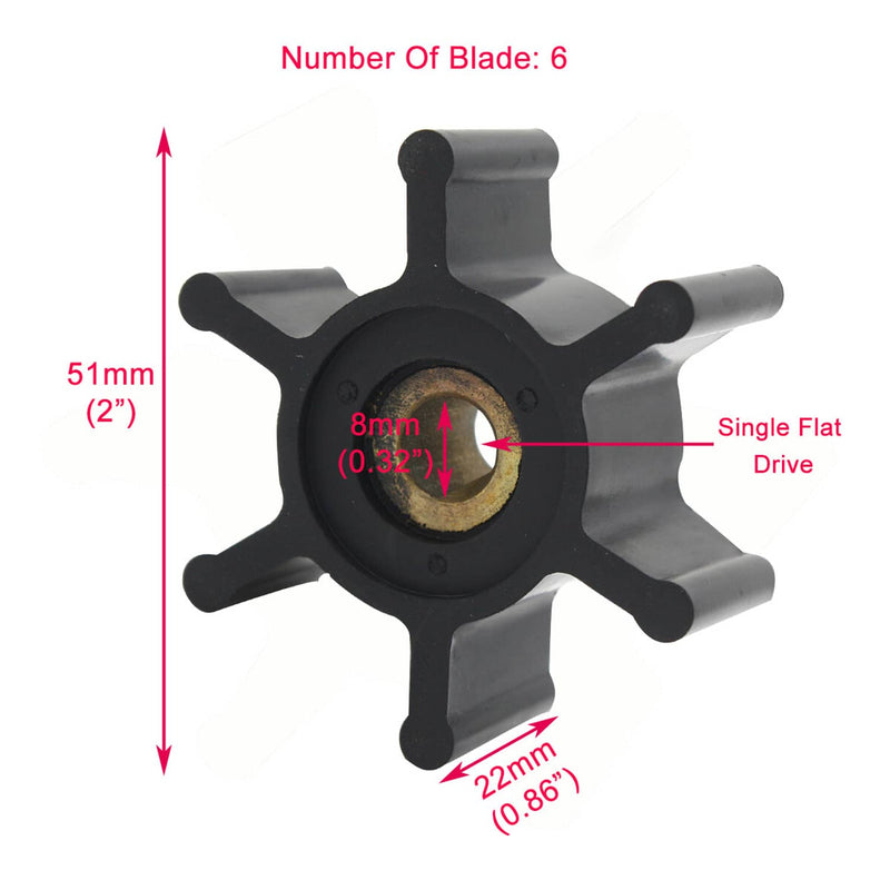 DURAFORCE 49-16-2771 Replacement Impeller for Milwaukee M 18 Transfer Pumps