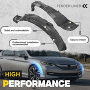 DURAFORCE Front Inner Fender Liner Driver Passenger Side for Honda Accord Sedan 2013-15