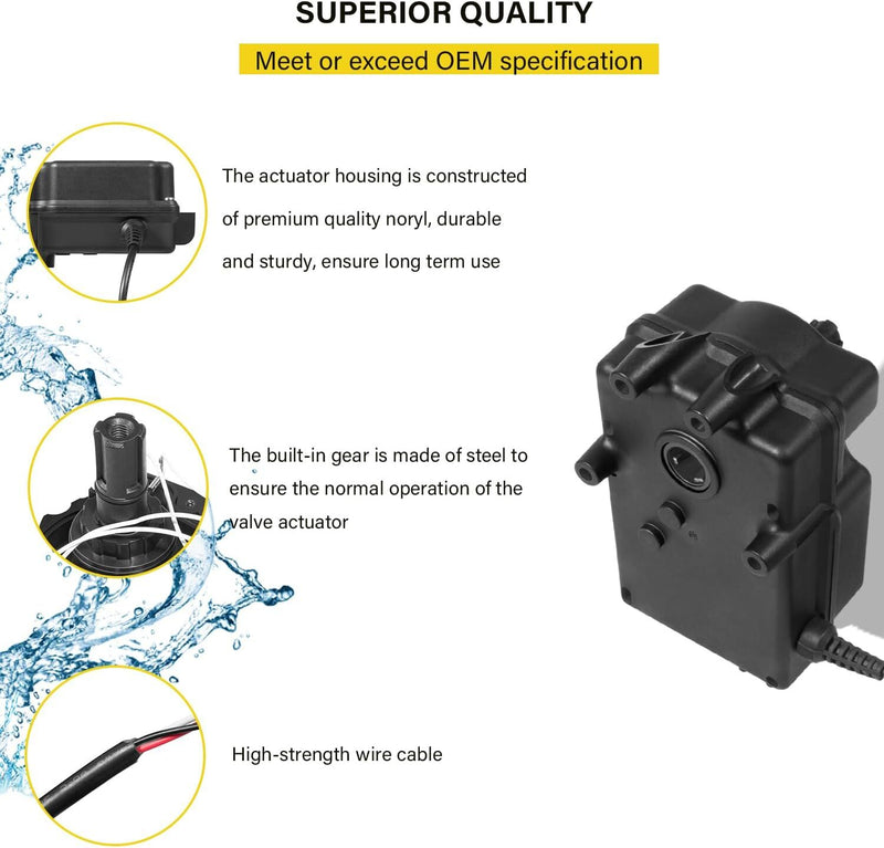 263045 CVA24 Valve Actuator for Pentair 3-Port Valve 180° for Jandy for Hayward