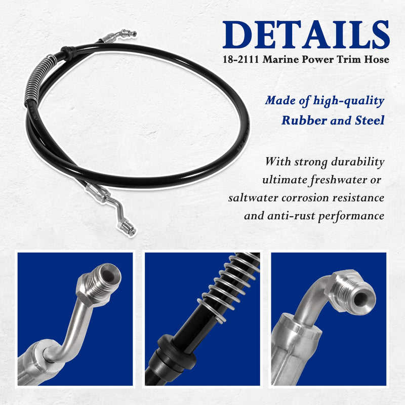 18-2111 32-88006 Marine Power Trim Hose for Mercury Mariner Outboard Motor