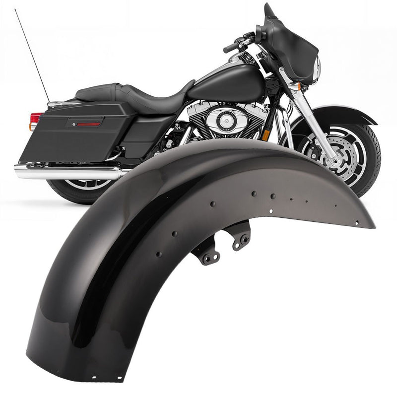 Vivid Black Front Fender for Harley Touring Street Glide Road Glide 2014-2024