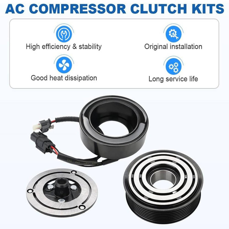 AC Compressor Clutch Kit 7-Groove for Honda Civic 2.0L 2016-2021