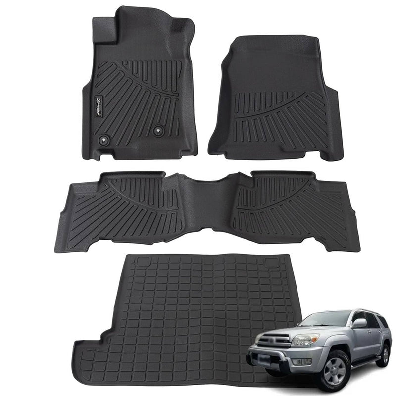 5 Seats Floor Mats Liners & Cargo Liner for 2003-2009 Toyota 4Runner All Weather