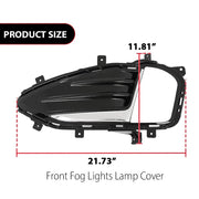 DURAFORCE 1Pc Fog Light Cover For 2019-2024 Ford Edge Chrome Left Driver Side Bezel