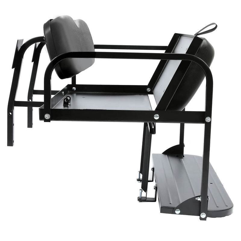 Golf Cart Flip Folding Rear Back Seat Kit Black for EZGO Marathon