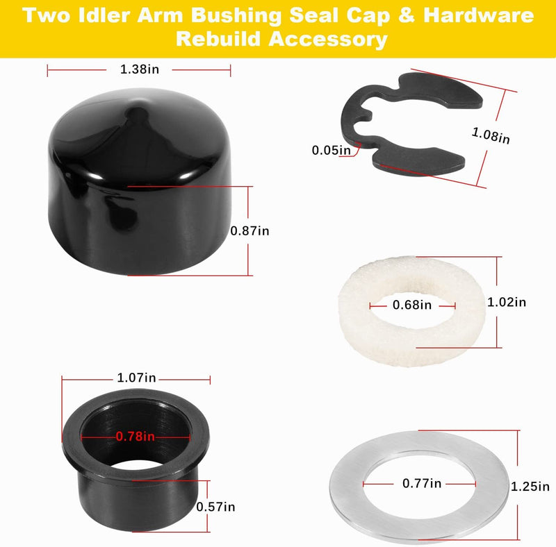AM124509 Double Idler Arm Bushing Seal Cap & Hardware Rebuild Kit for John Deere