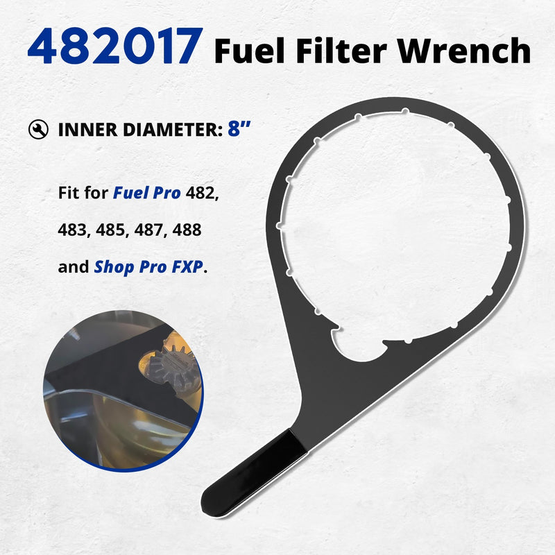 482017 8" Fuel Filter Collar Vent Cap Wrench for Fuel Pro 482 483 485