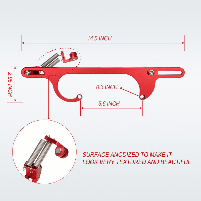 Red Aluminum Throttle Cable Carb Bracket for 4150 4160 Carburetor 350 SBC